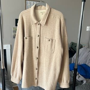 Madewell Cream Shirt Jacket